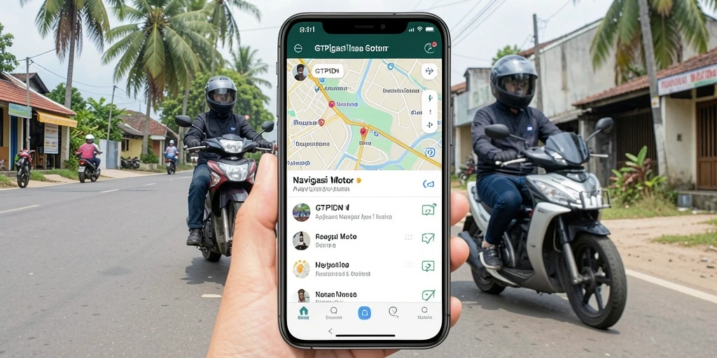 Antarmuka GTPIDN yang intuitif dan informatif untuk Navigasi Motor.