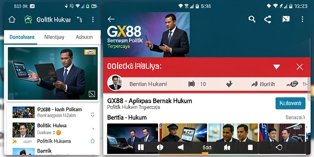 Tampilan utama aplikasi GX88 yang informatif dan mudah digunakan.