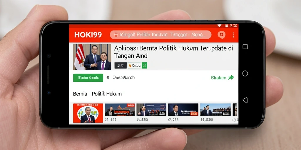 Antarmuka HOKI99 menampilkan berita politik dan hukum terbaru dengan jelas.