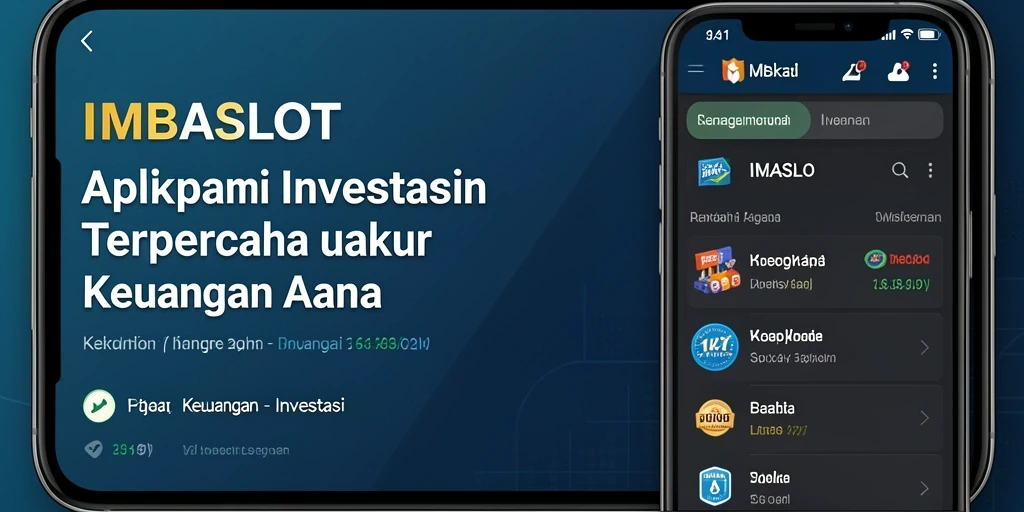 Tampilan antarmuka aplikasi IMBASLOT yang sederhana dan informatif.