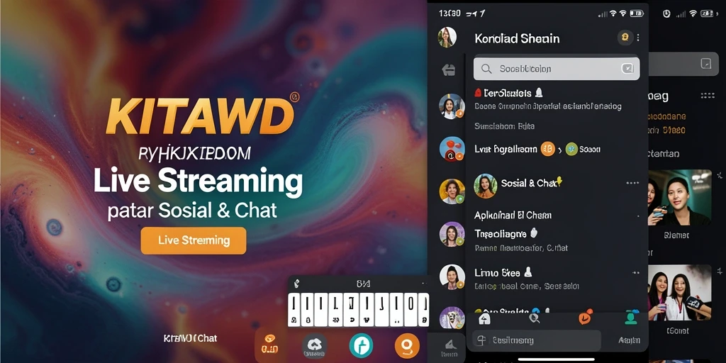 Tampilan antarmuka aplikasi KITAWD saat melakukan Live Streaming.