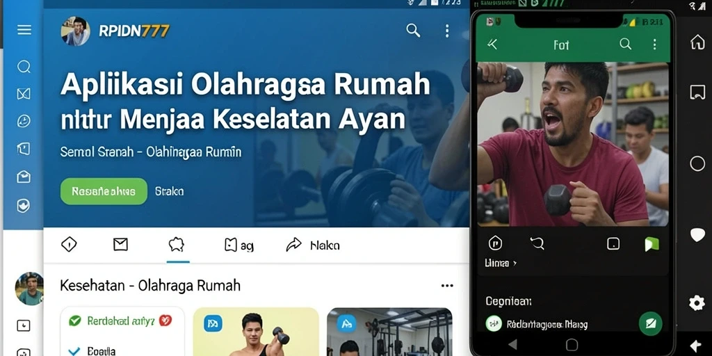 Antarmuka RPIDN777 dengan berbagai pilihan olahraga di rumah.