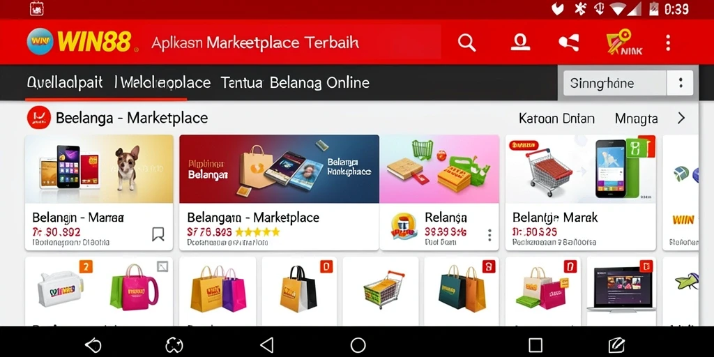 Tampilan antarmuka WIN88 yang intuitif untuk belanja online.